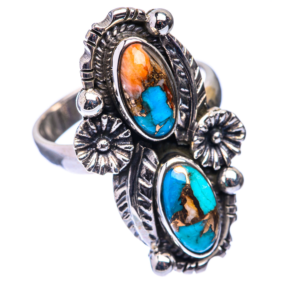 Spiny Oyster Turquoise Ring Size 7 (925 Sterling Silver) R141146
