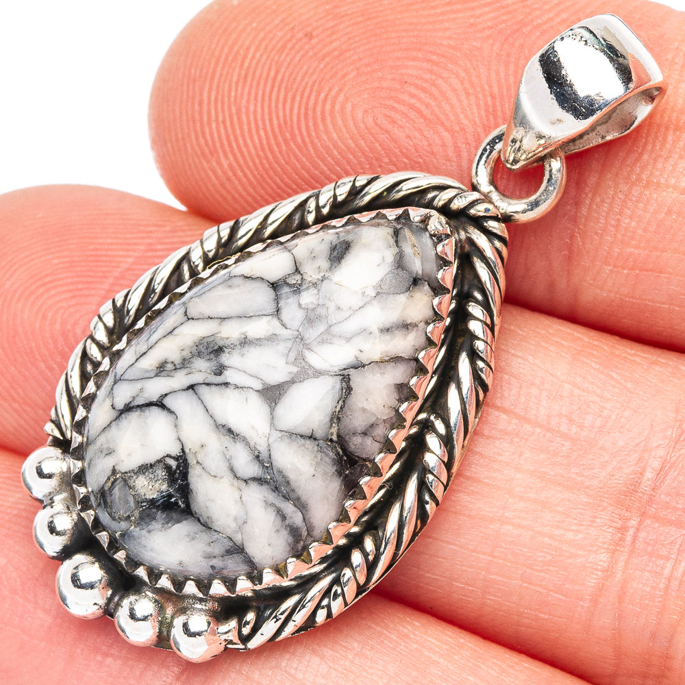Pinolith Jasper Pendant 1 1/2" (925 Sterling Silver) P43837