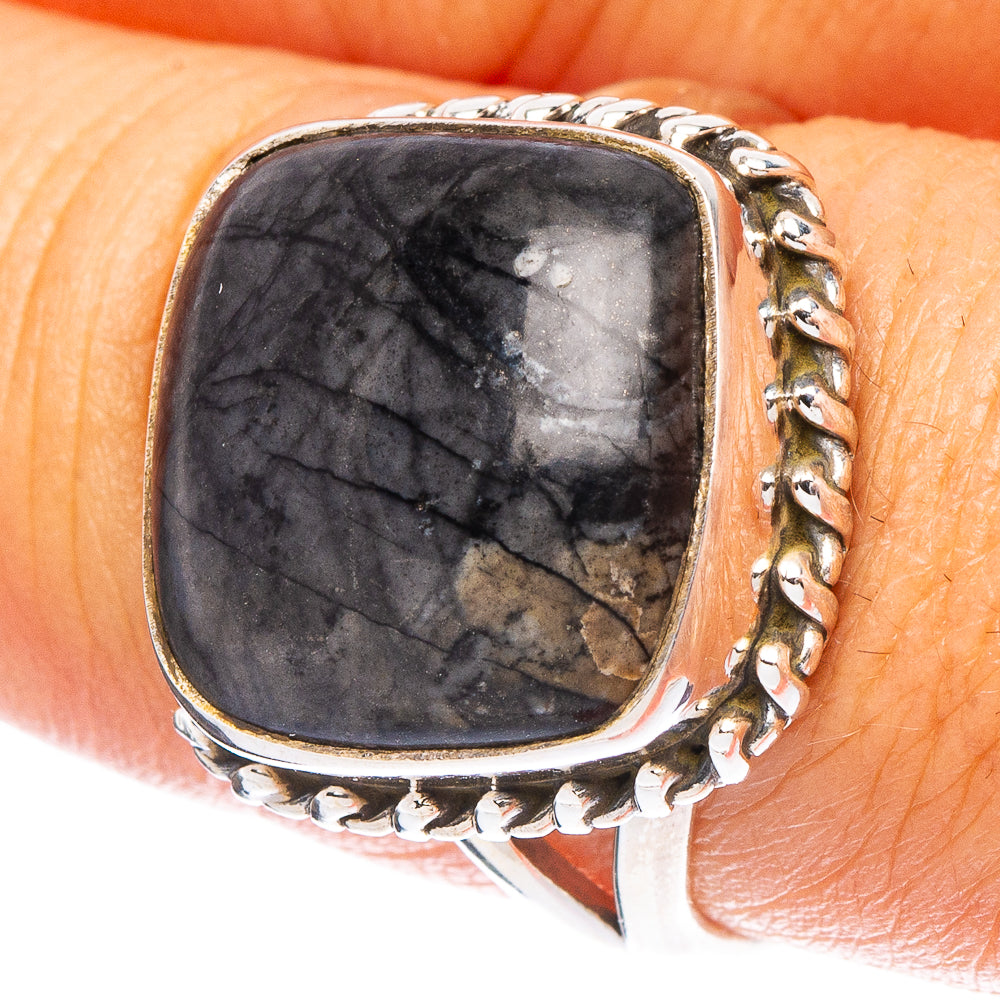 Picasso Jasper Ring Size 8.5 (925 Sterling Silver) R6868