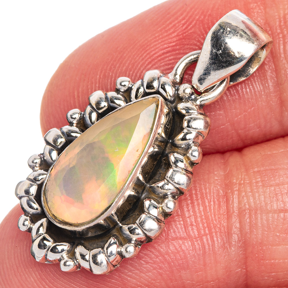 Rare Ethiopian Opal Pendant 1 1/4" (925 Sterling Silver) P40649