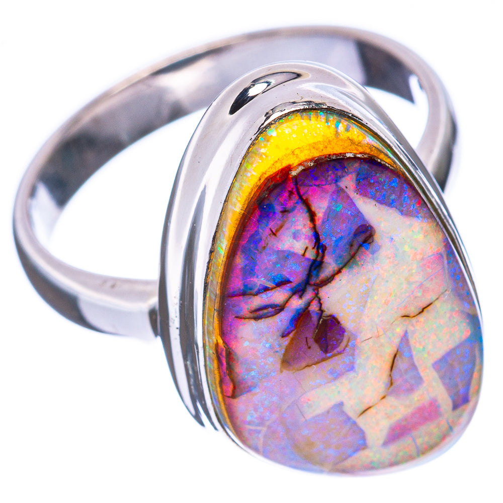 Rare Sterling Opal Ring Size 8.25 (925 Sterling Silver) R3086