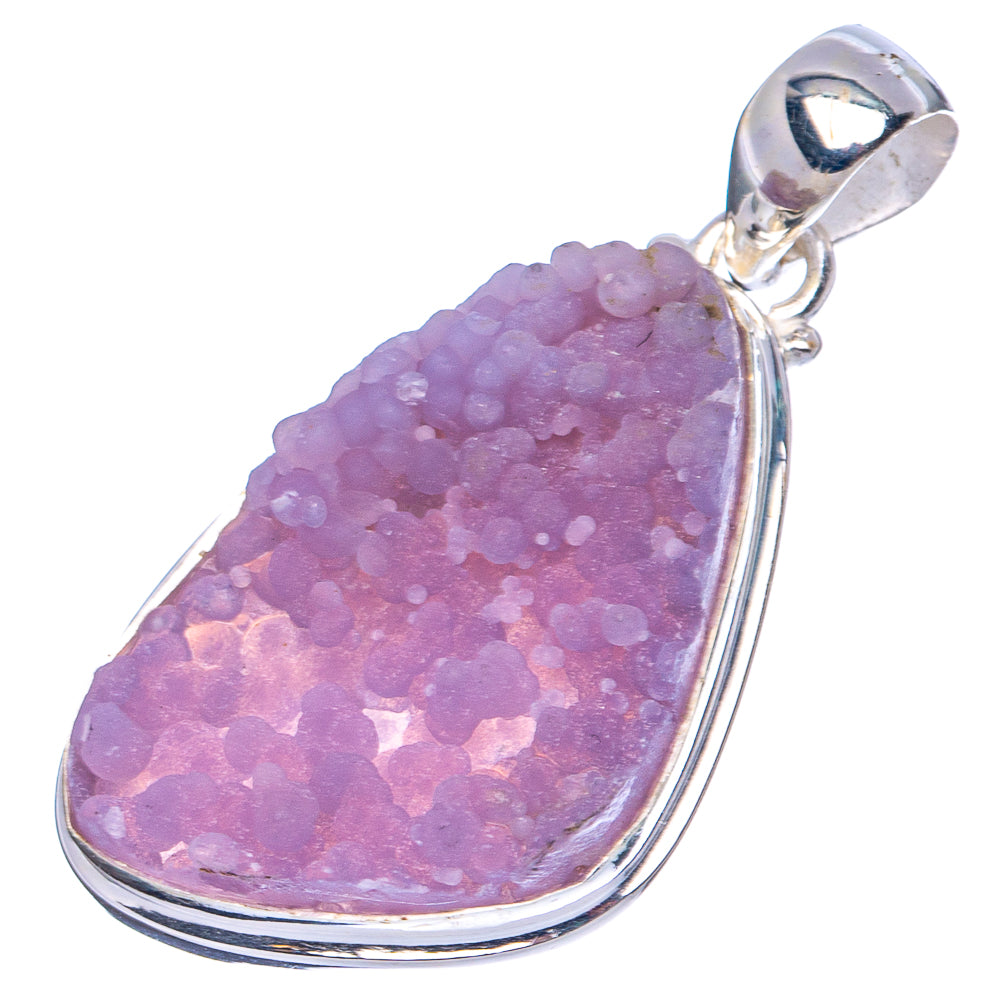 Rare Grape Agate Pendant 1 5/8" (.925 Sterling Silver)