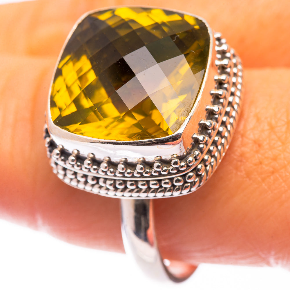 Faceted Citrine Ring Size 9.75 (925 Sterling Silver) R140929