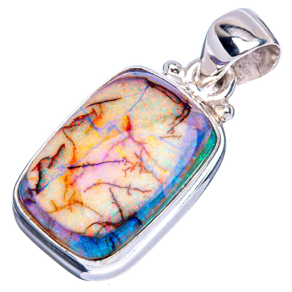 Rare Sterling Opal Pendant 1 1/8" (925 Sterling Silver) P42110