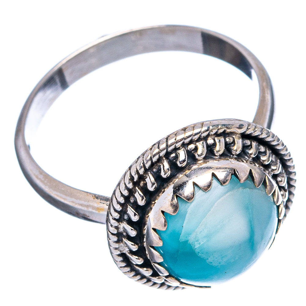 Rare Larimar Ring Size 7.5 (.925 Sterling Silver)