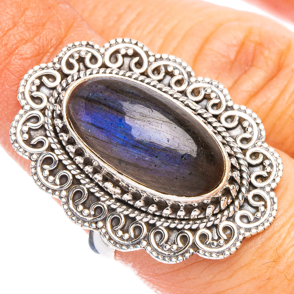 Labradorite 925 Sterling Silver Ring Size 6.5 (925 Sterling Silver) R6424