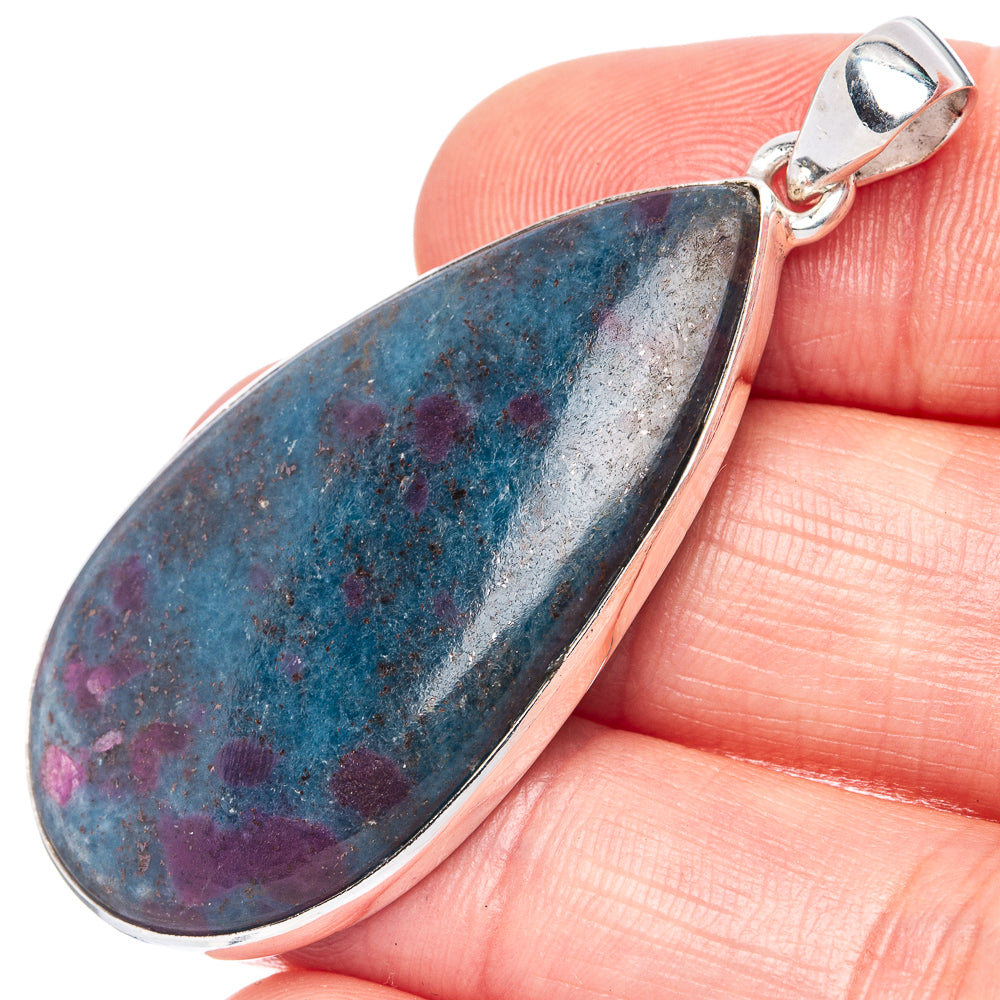 Ruby Fuchsite Pendant 2" (925 Sterling Silver) P42207