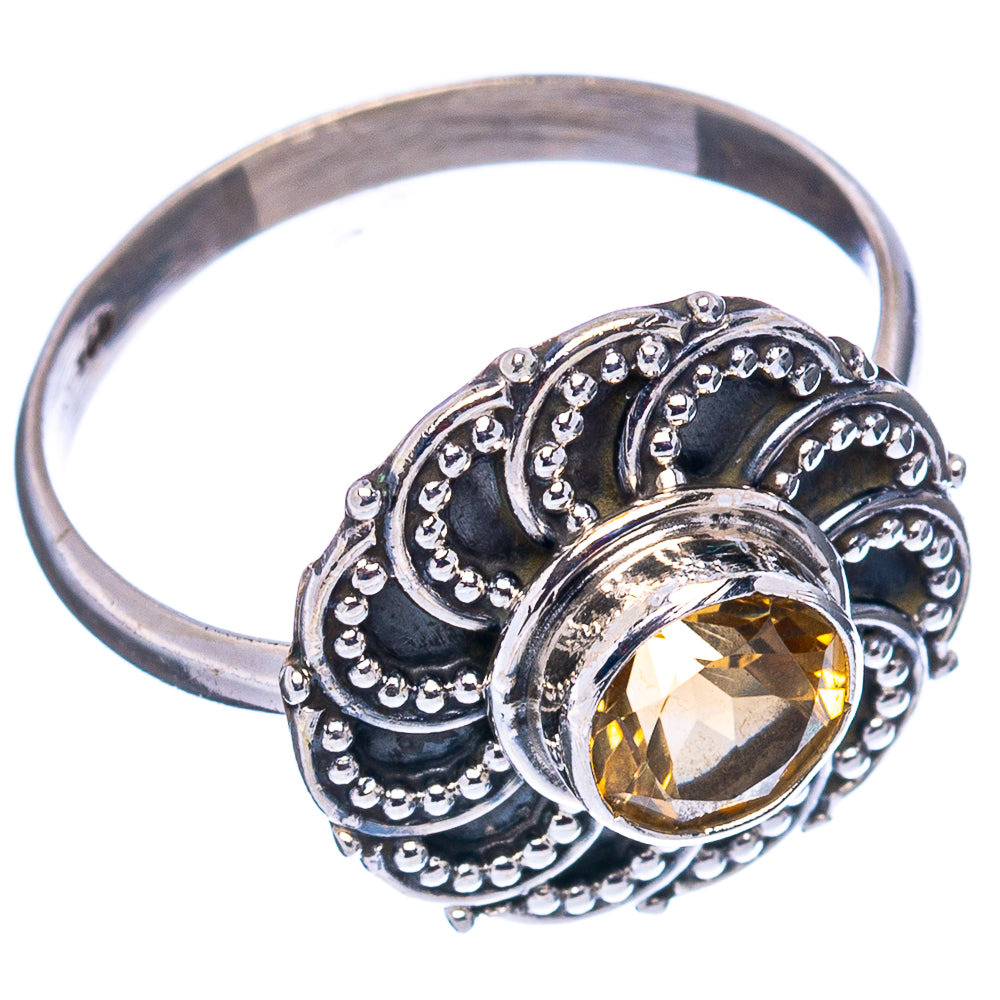 Citrine Ring Size 7.5 (.925 Sterling Silver)