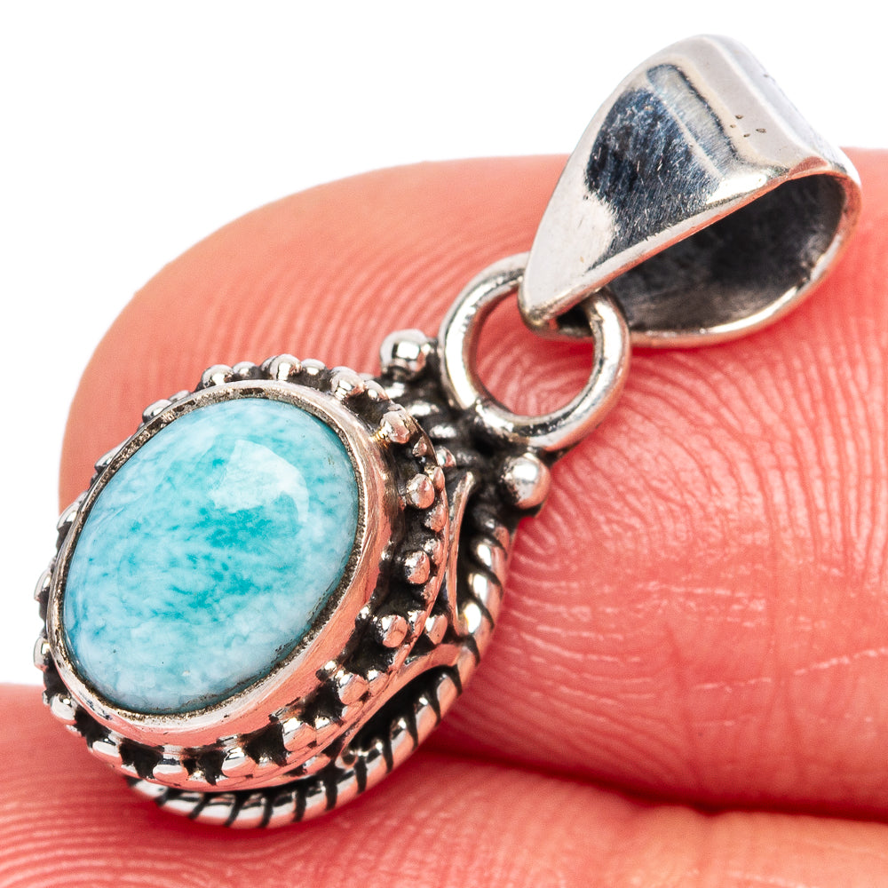 Larimar Pendants 7/8" (925 Sterling Silver) P42307