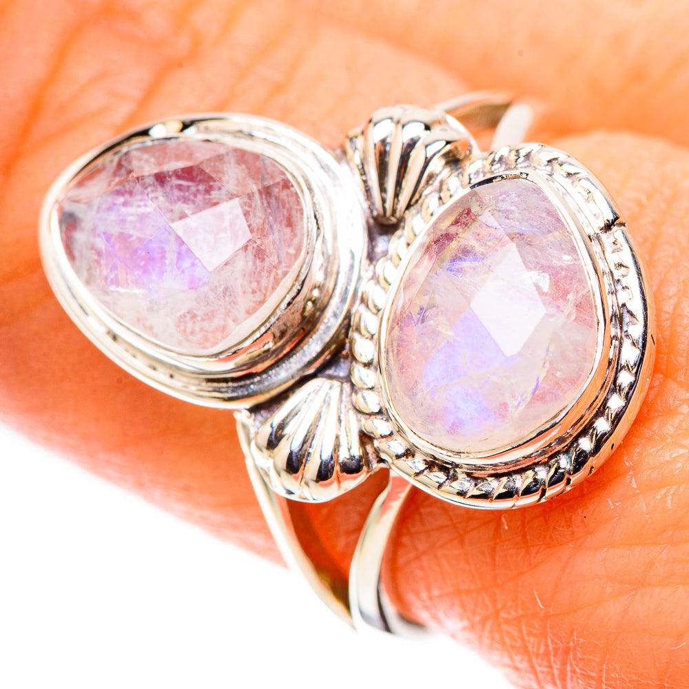 Premium Rainbow Moonstone Ring Size 8 (925 Sterling Silver) RING138111