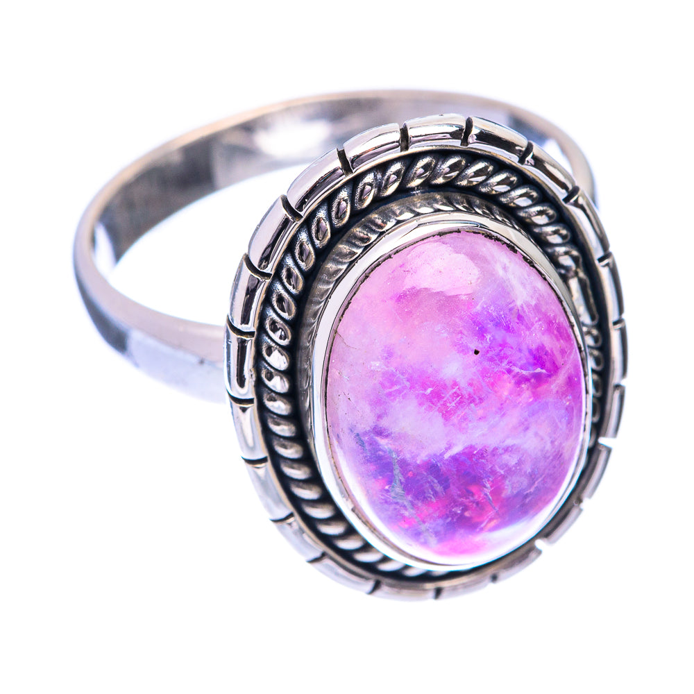 Pink Moonstone Ring Size 7.75 (925 Sterling Silver) R140944