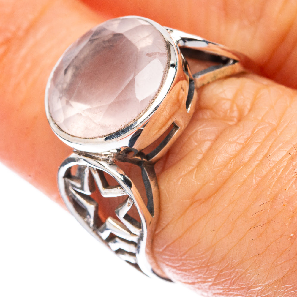 Rose Quartz Ring Size 7 (925 Sterling Silver) R3021