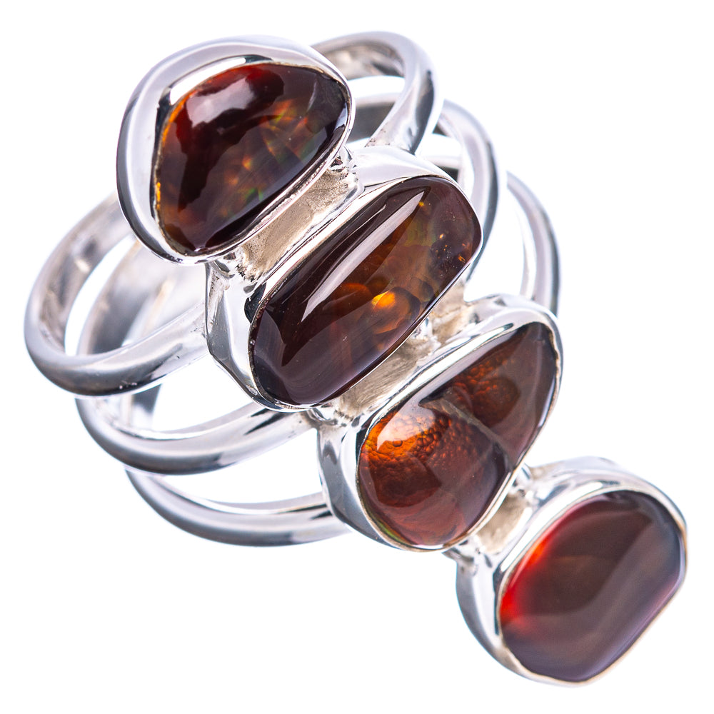 Premium Mexican Fire Opal Ring Size 8.75 (.925 Sterling Silver)