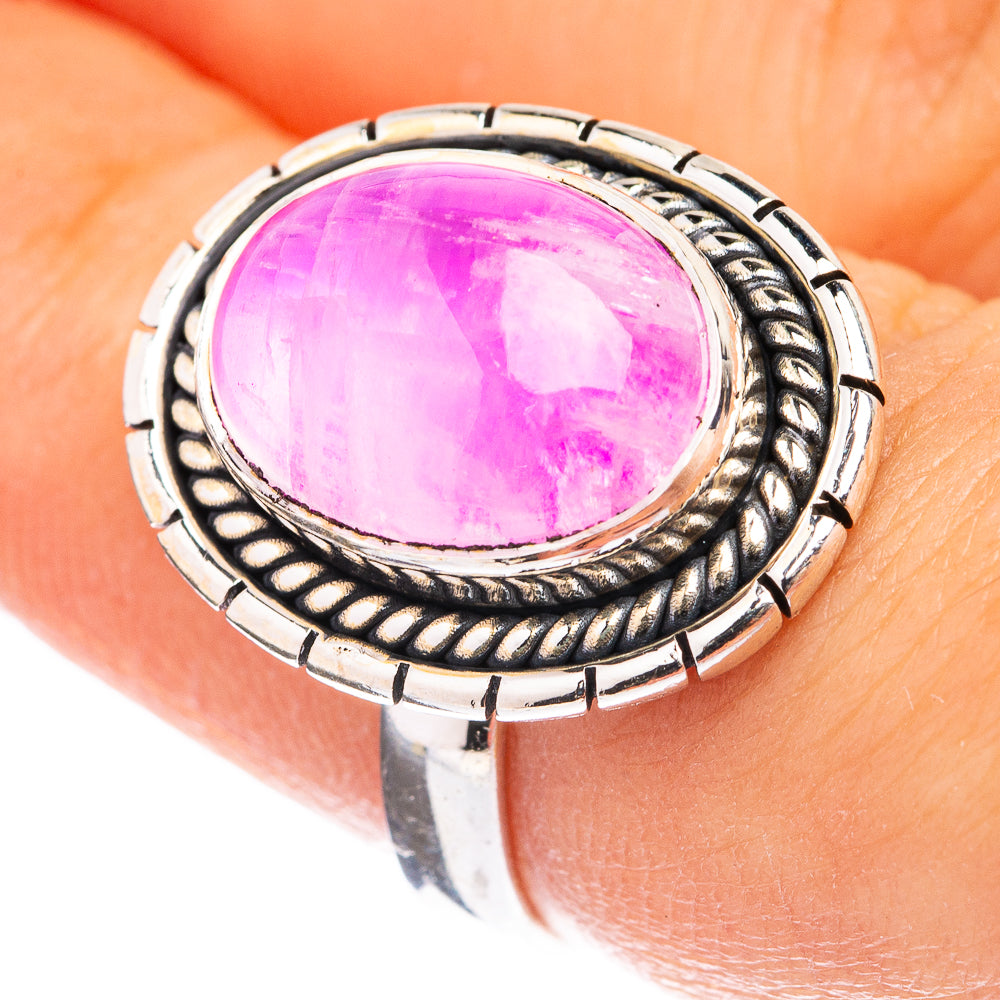 Pink Moonstone Ring Size 6.75 (925 Sterling Silver) R142777