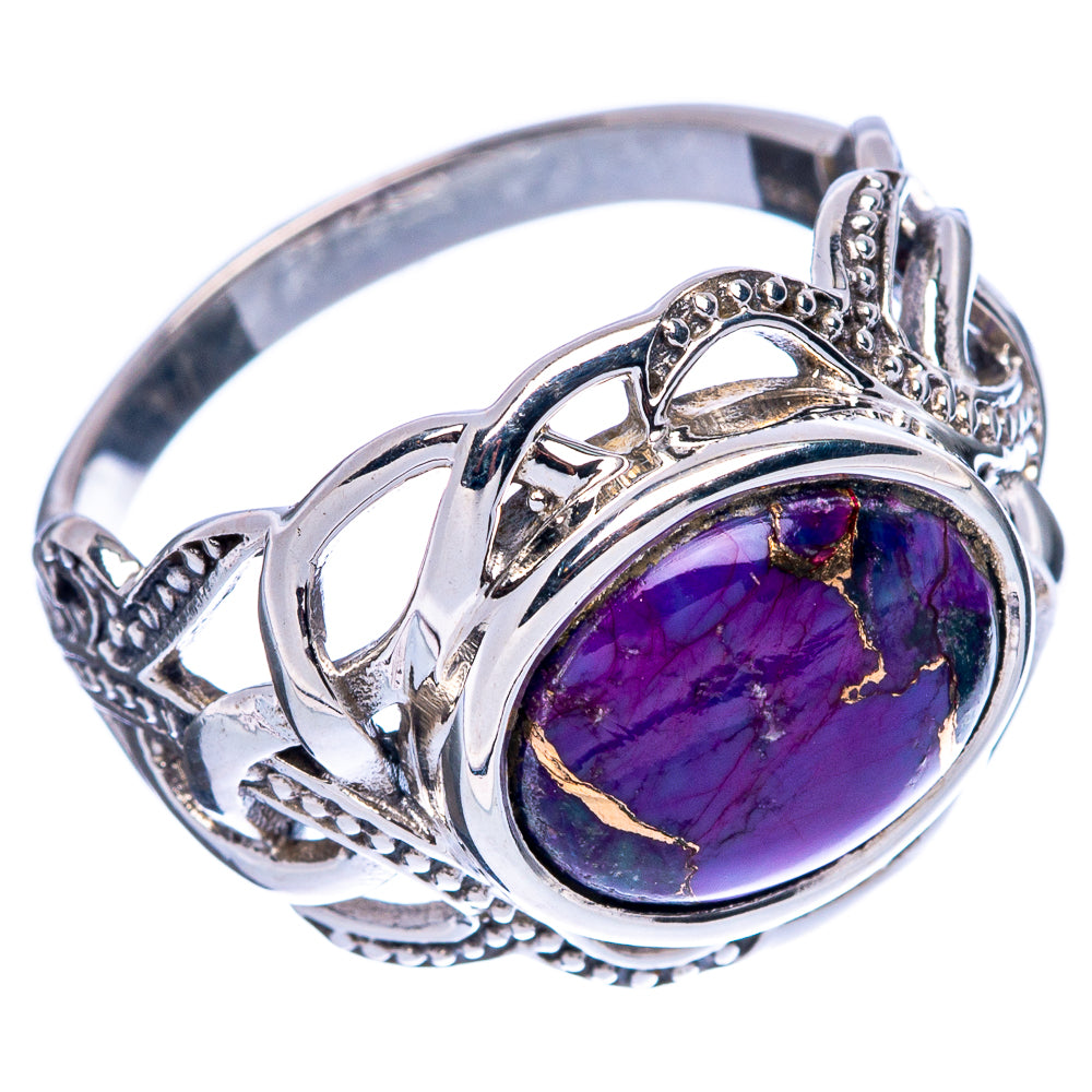 Purple Copper Composite Turquoise Ring Size 9 (925 Sterling Silver) R146065
