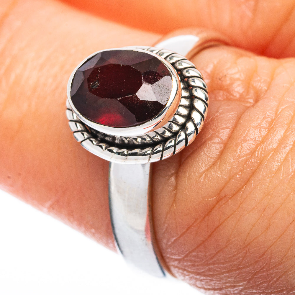 Value Garnet Ring Size 6.75 (925 Sterling Silver) R3269