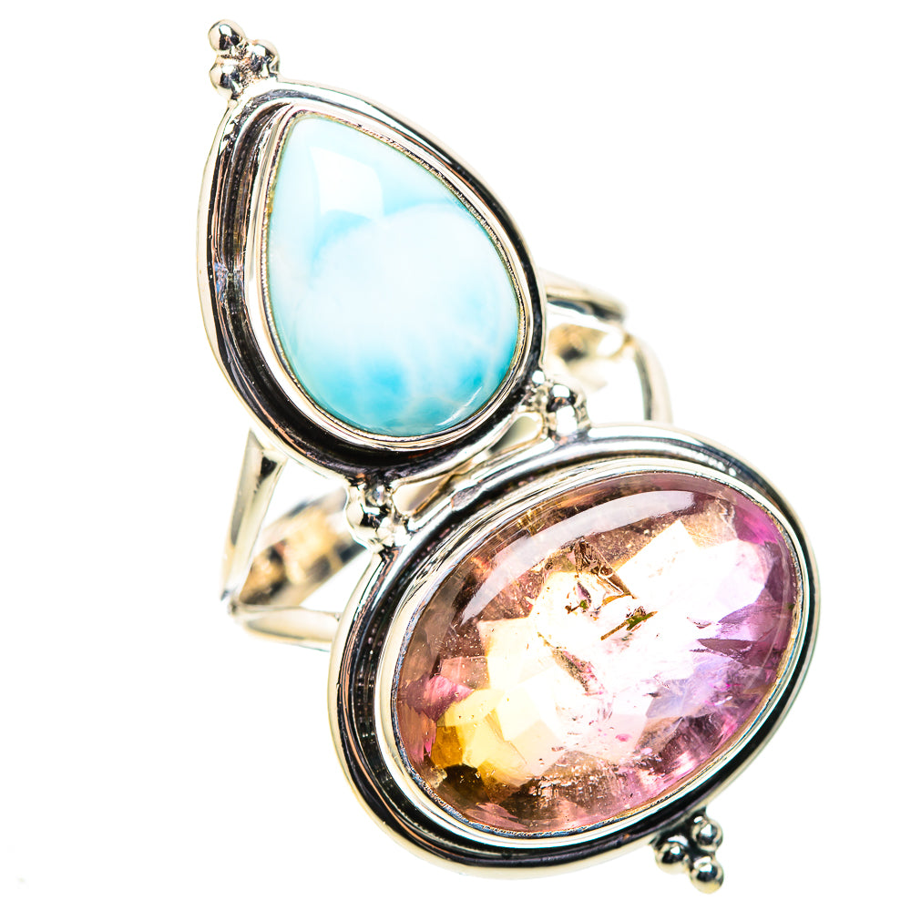 Large Ametrine, Larimar Ring Size 9 (925 Sterling Silver) RING138590