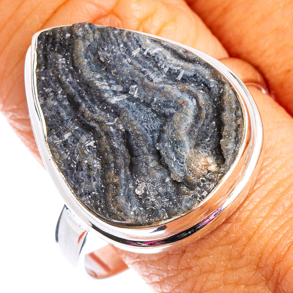 Desert Rose Druzy Ring Size 11 (.925 Sterling Silver)