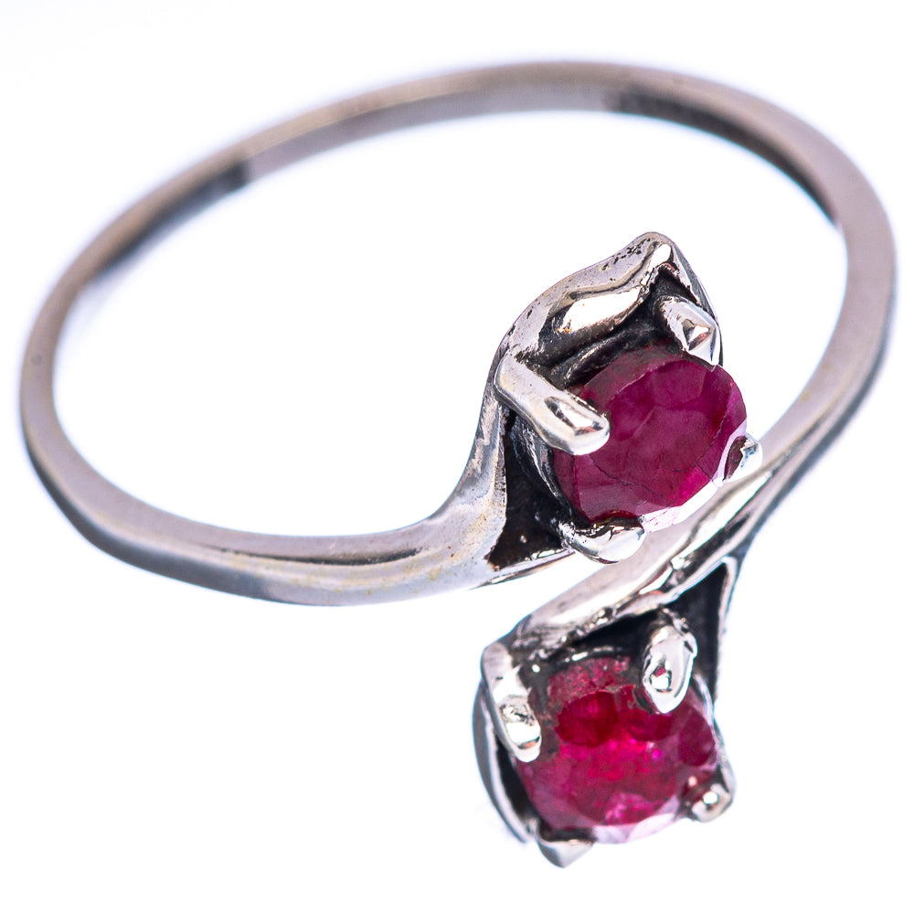 Dainty Red Sillimanite Ring Size 7 (.925 Sterling Silver)