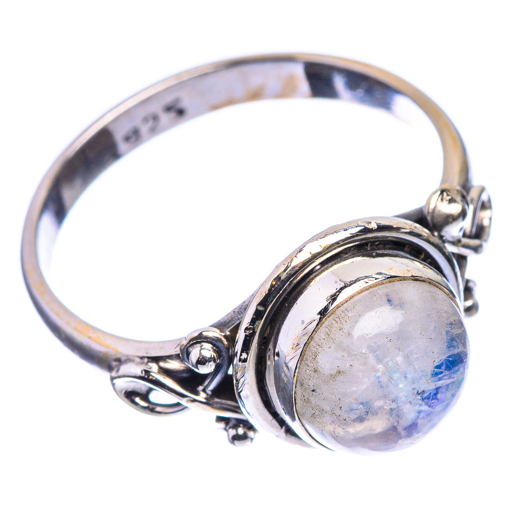 Rainbow Moonstone Dainty Ring Size 7 (925 Sterling Silver) R142594