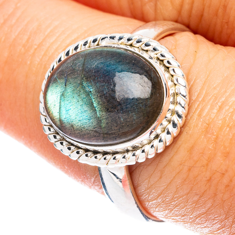 Labradorite Ring Size 8.75 (925 Sterling Silver) R4977