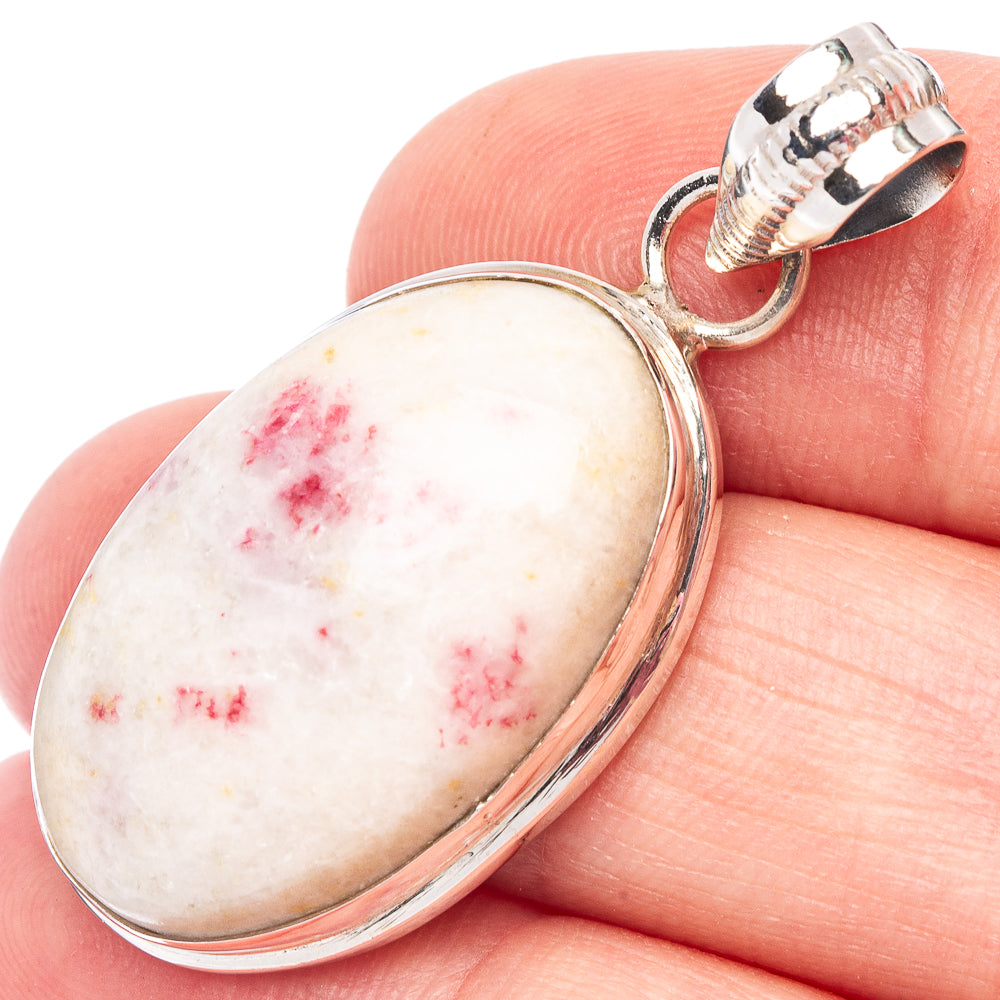 Cinnabar Pendant 1 5/8" (925 Sterling Silver) P44468