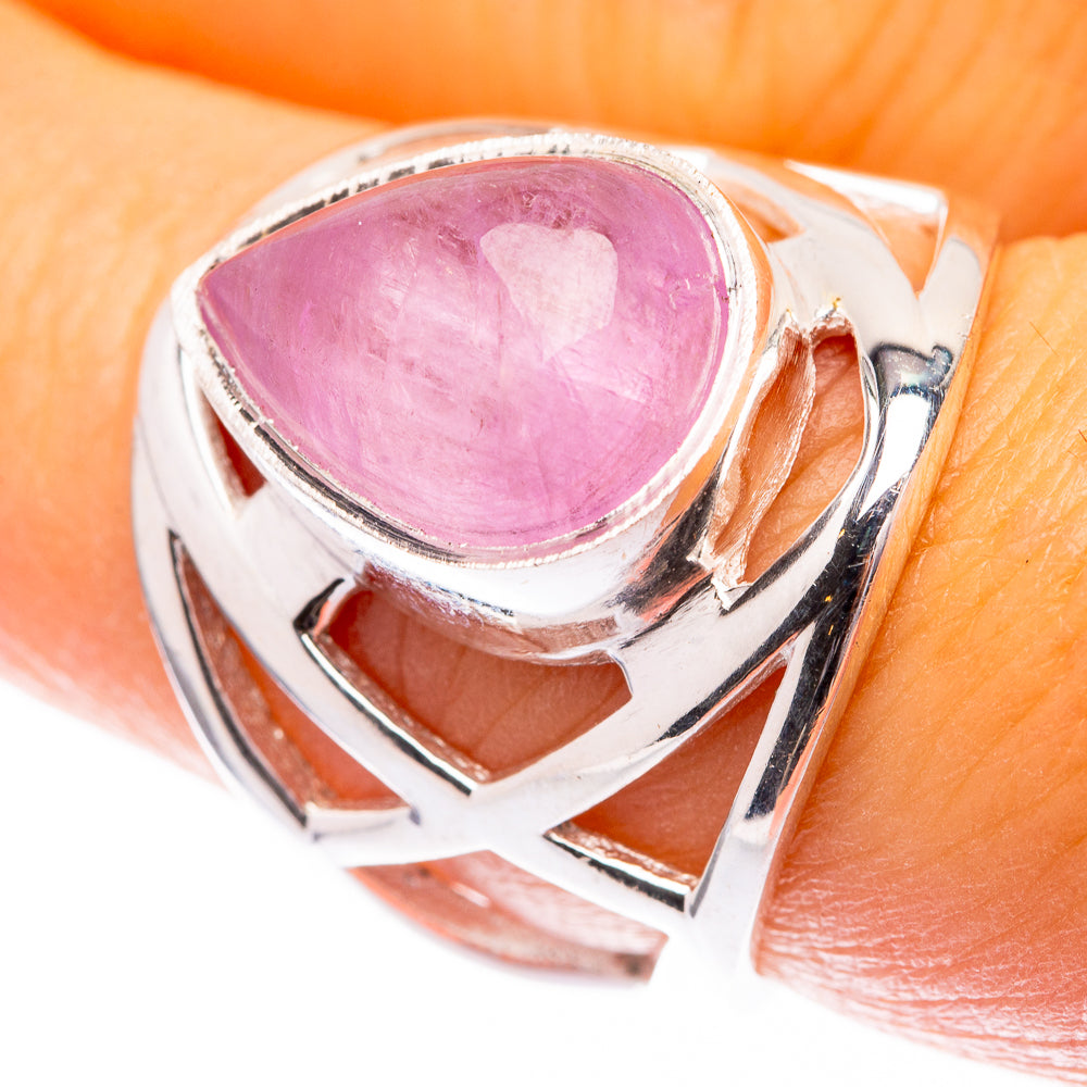 Pink Moonstone Ring Size 6.5 (925 Sterling Silver) R141515
