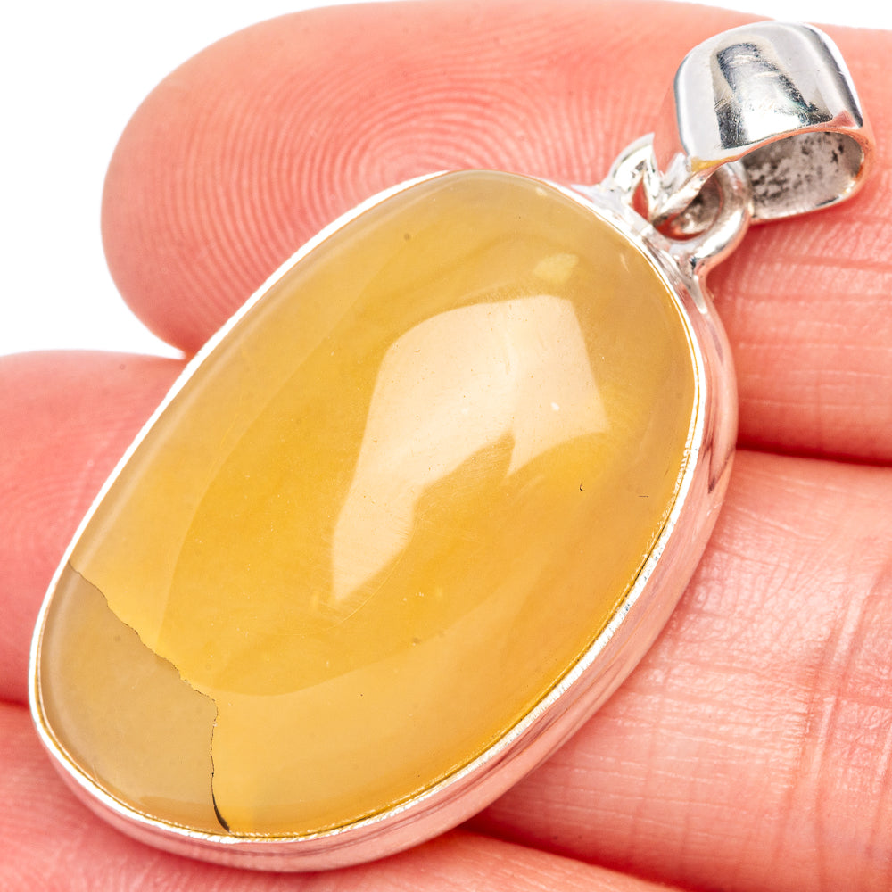 Amber Pendant 1 1/2" (925 Sterling Silver) P41623