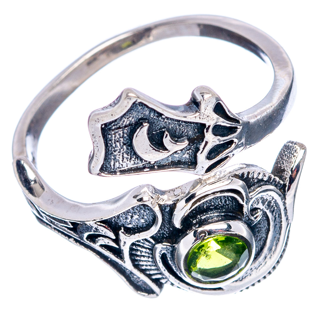 Peridot Dainty Ring Size 6 Adjustable (.925 Sterling Silver)
