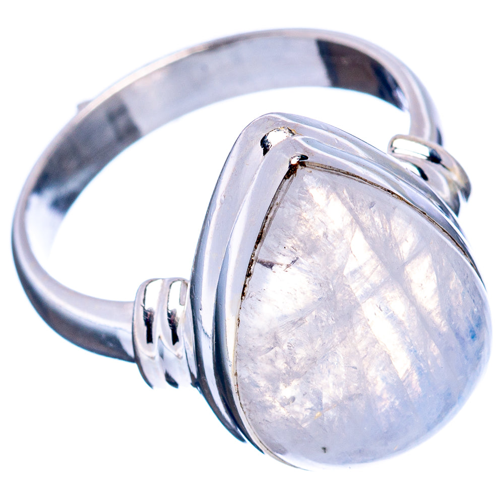 Rainbow Moonstone Ring Size 7.75 (.925 Sterling Silver)