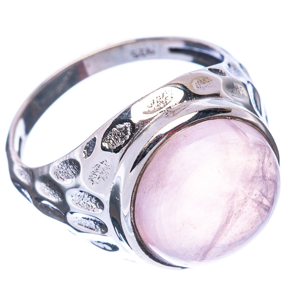 Rose Quartz Ring Size 8.25 (925 Sterling Silver) R2854
