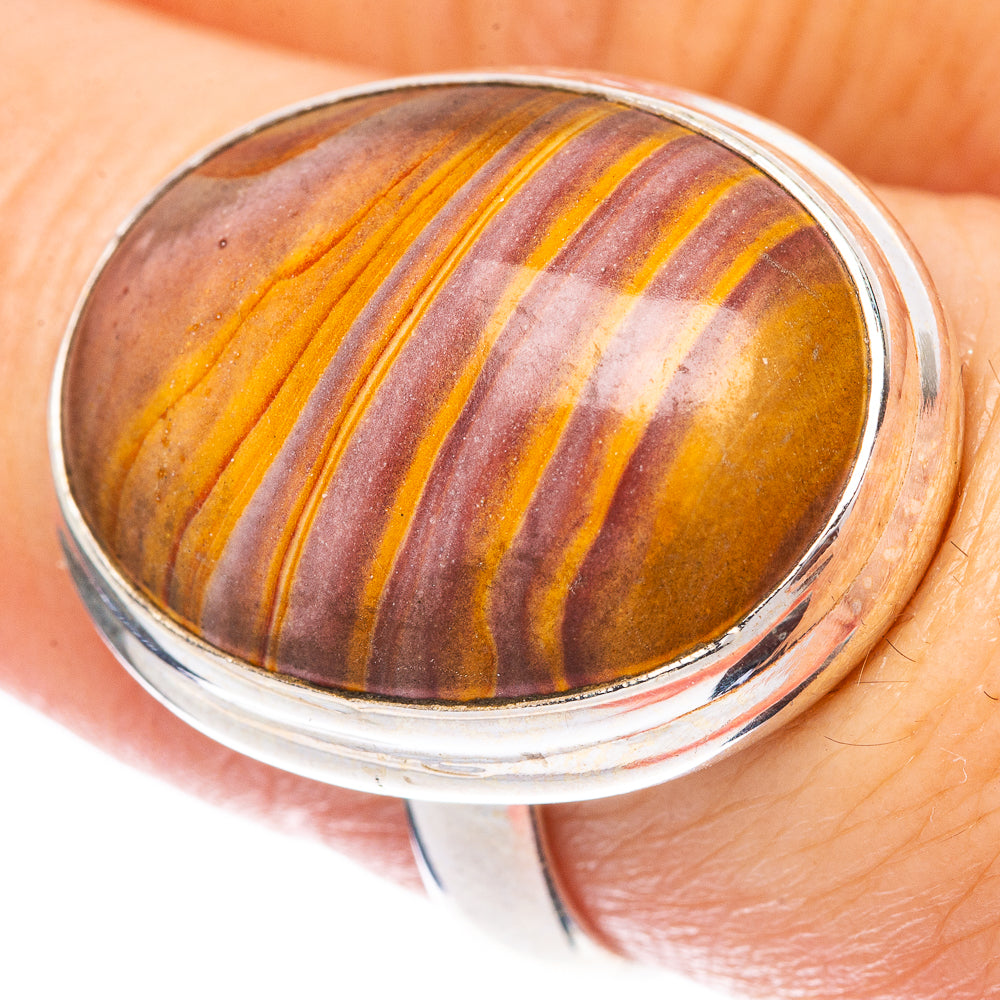 Rainbow Hickoryite Ring Size 8 (925 Sterling Silver) R1647