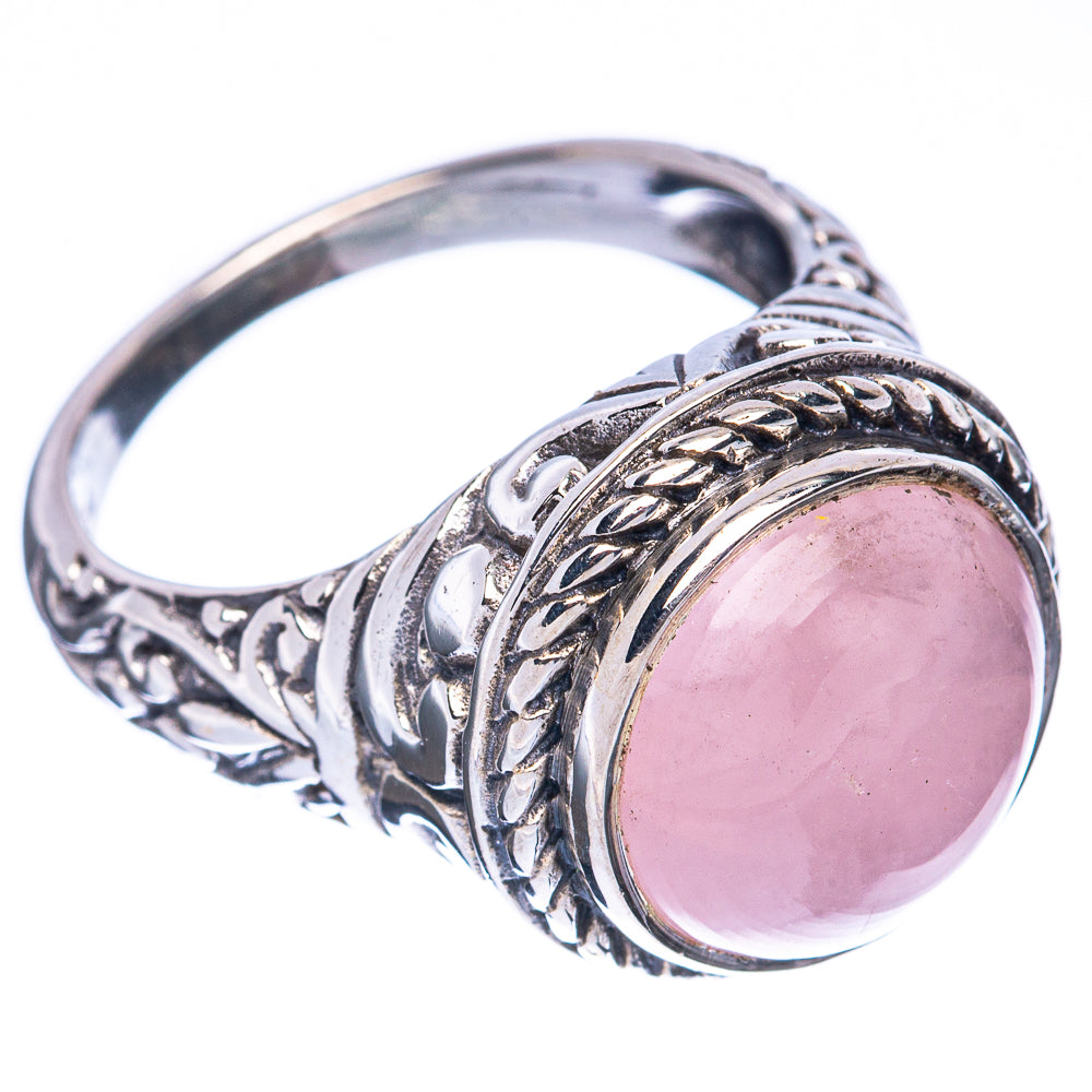 Rose Quartz Ring Size 7.5 (925 Sterling Silver) R3016