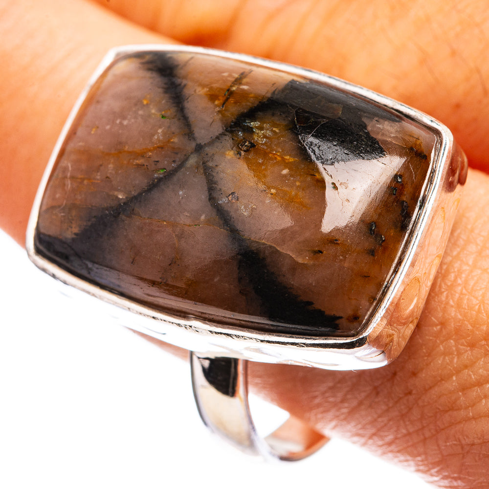 Large Chiastolite Ring Size 11.75 (925 Sterling Silver) R142903