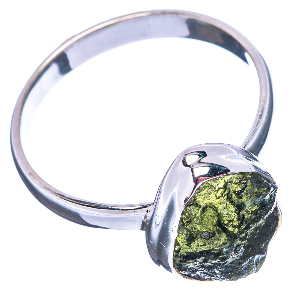 Rare Moldavite Ring Size 10 (.925 Sterling Silver)
