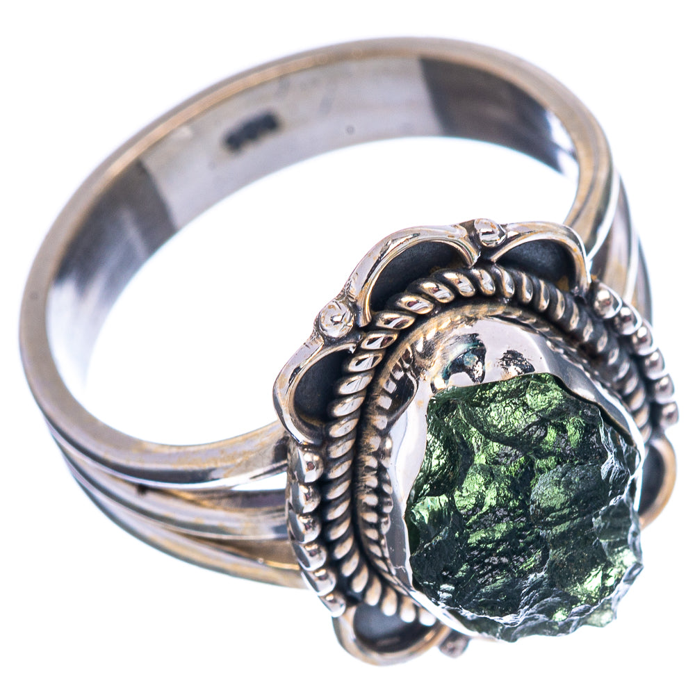 Moldavite Ring Size 6.75 (.925 Sterling Silver)
