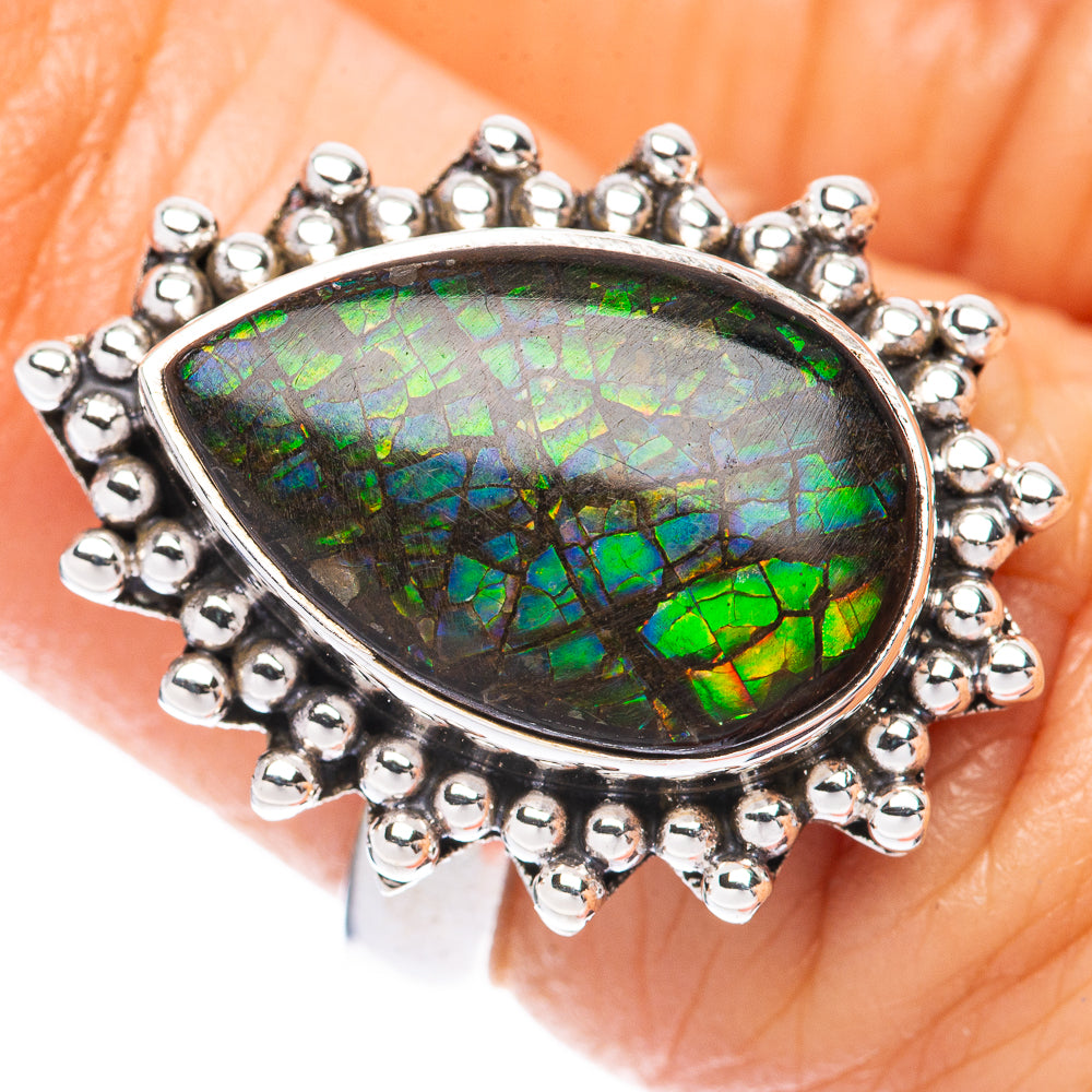 Rare Ammolite Ring Size 6 (925 Sterling Silver) R2111