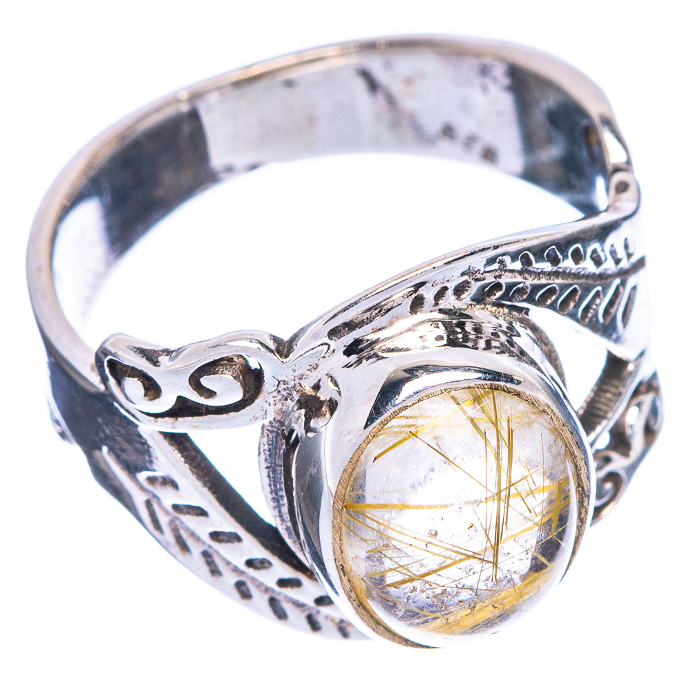 Rutilated Quartz Ring Size 6.75 (925 Sterling Silver) R1280