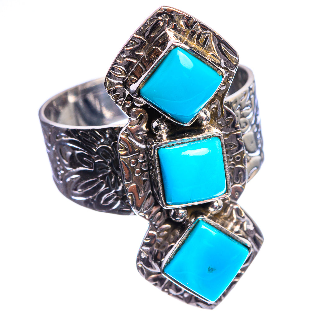 Sleeping Beauty Turquoise 925 Sterling Silver Ring Size 9