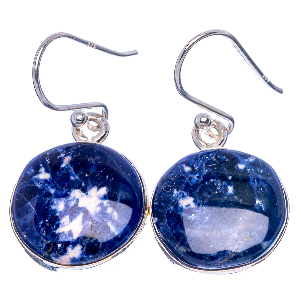 Sodalite Earrings 1 1/4" (925 Sterling Silver) E1867