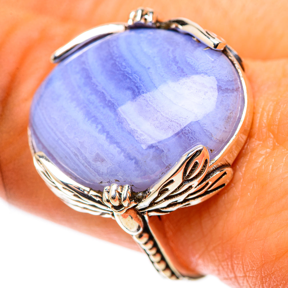 Blue Lace Agate Ring Size 9.75 (925 Sterling Silver) RING138698