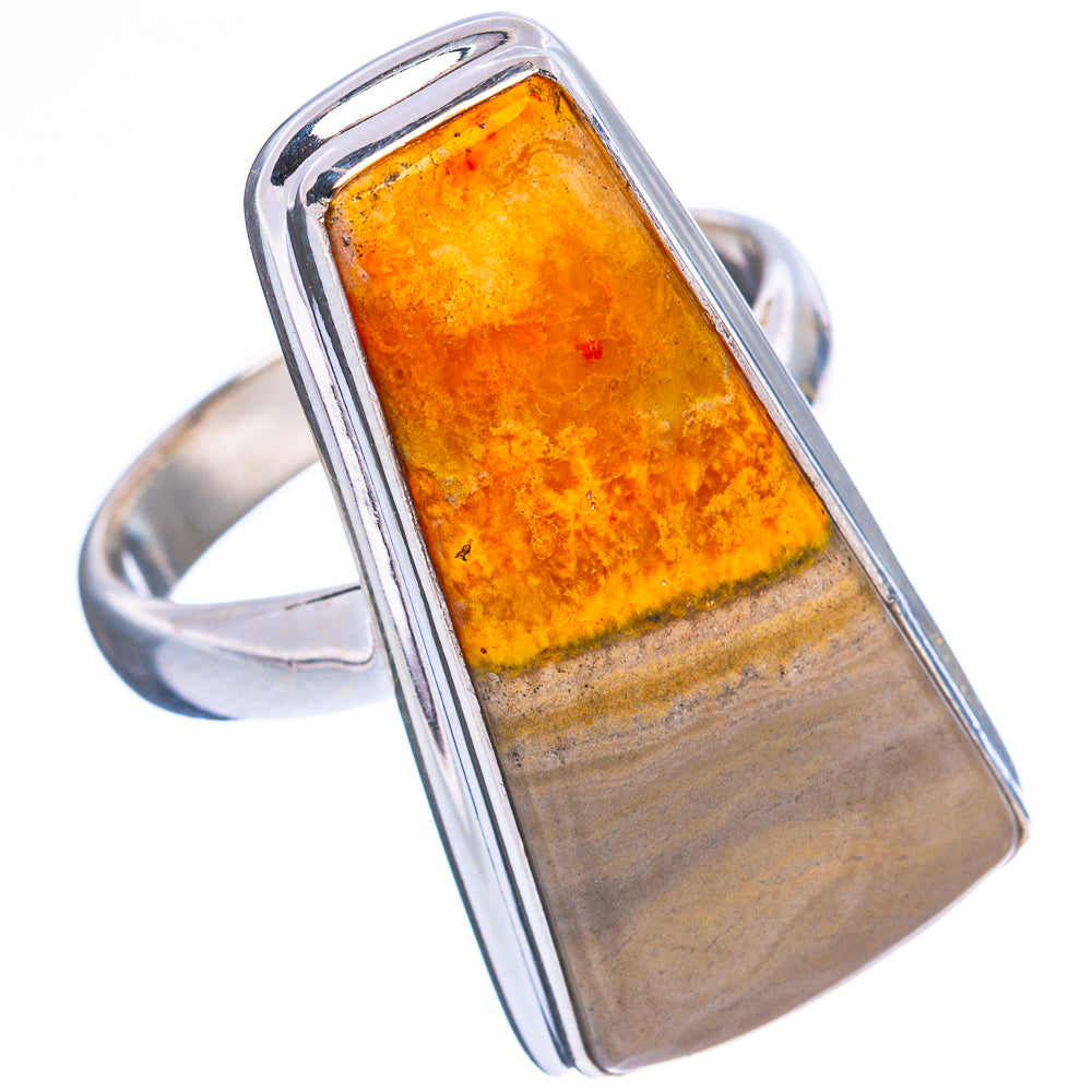 Bumble Bee Jasper Ring Size 7.75 (925 Sterling Silver) R3409
