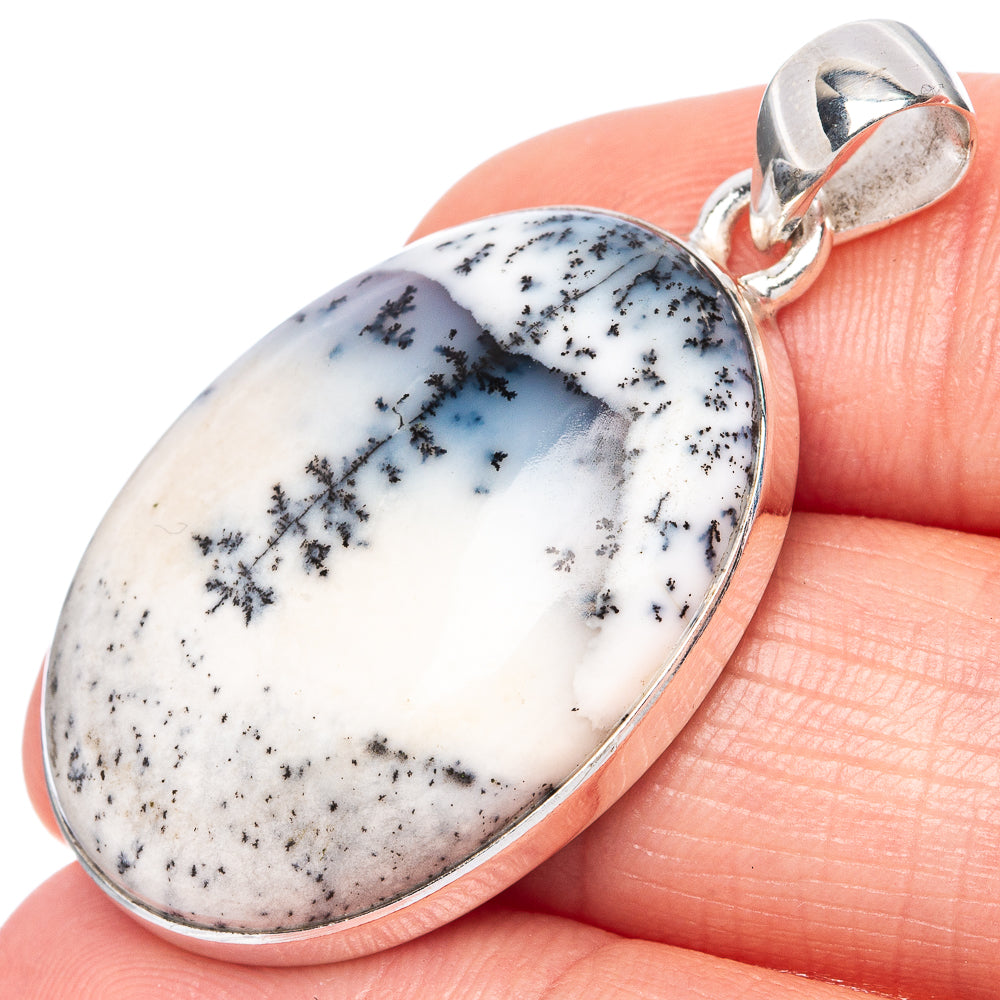 Dendritic Opal Pendant 1 1/2" (925 Sterling Silver) P42181