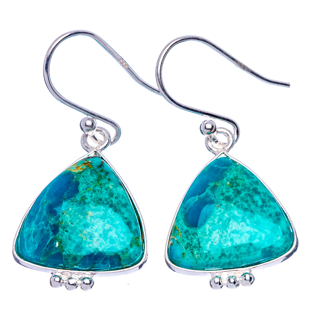 Kingman Turquoise Earrings 1 1/4" (925 Sterling Silver) E1841