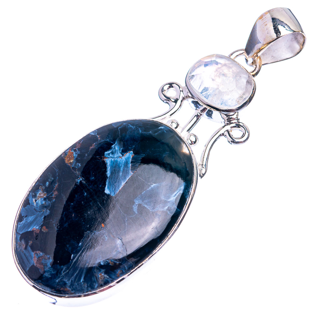 Pietersite, Rainbow Moonstone Pendant 2 1/8" (925 Sterling Silver) P39043