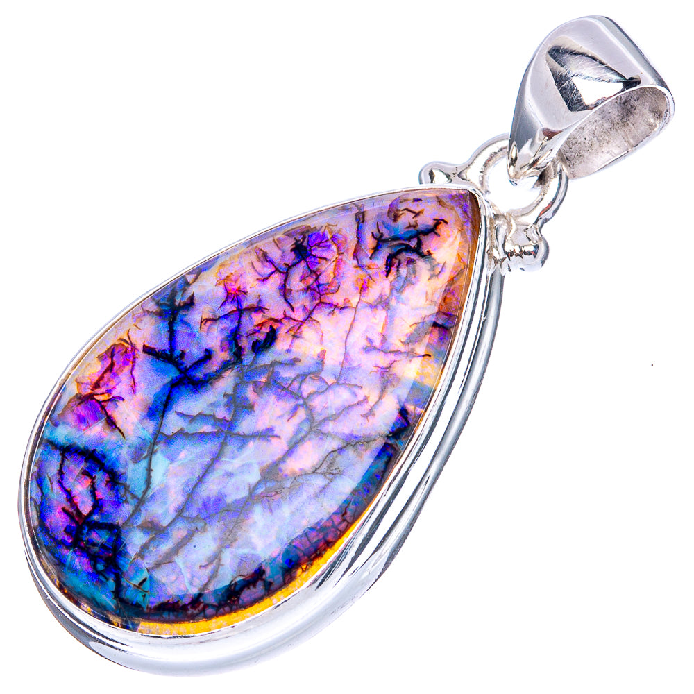 Rare Sterling Opal Pendant 1 3/8" (925 Sterling Silver) P41981