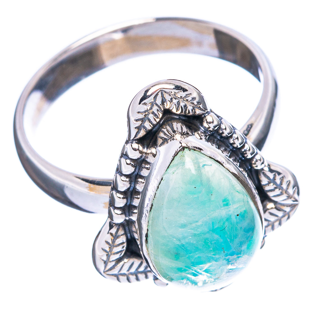 Green Moonstone Ring Size 6.75 (925 Sterling Silver) R3712