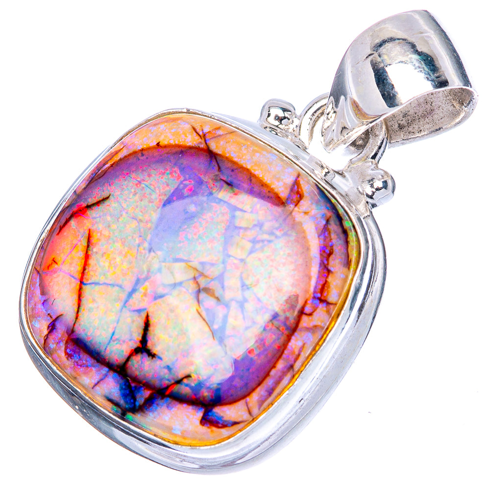 Rare Sterling Opal Pendant 1 1/8" (925 Sterling Silver) P41606