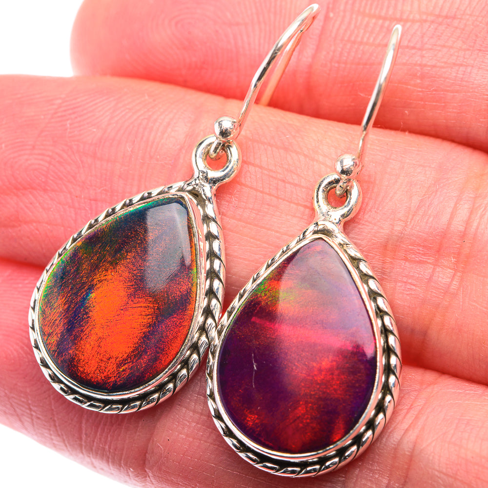Aura Opal Earrings 1 3/8" (925 Sterling Silver) EARR432125