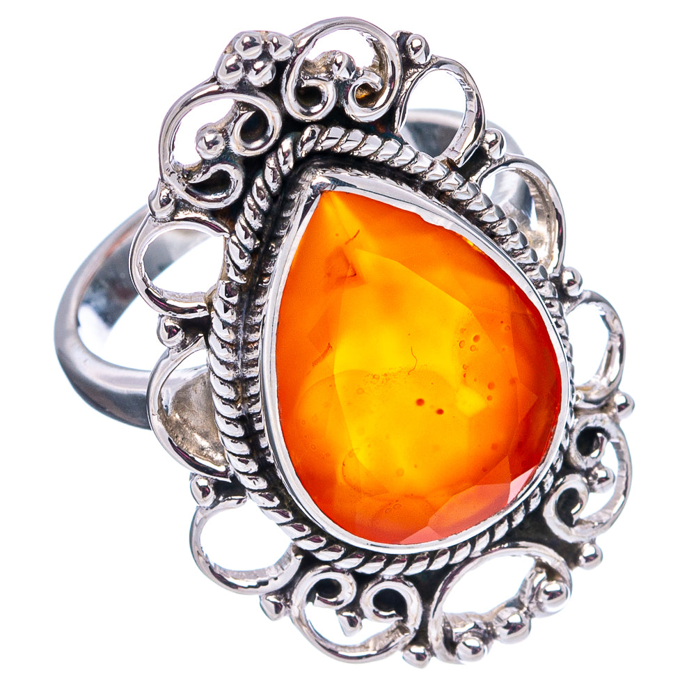 Premium Carnelian Ring Size 7.75 (.925 Sterling Silver)